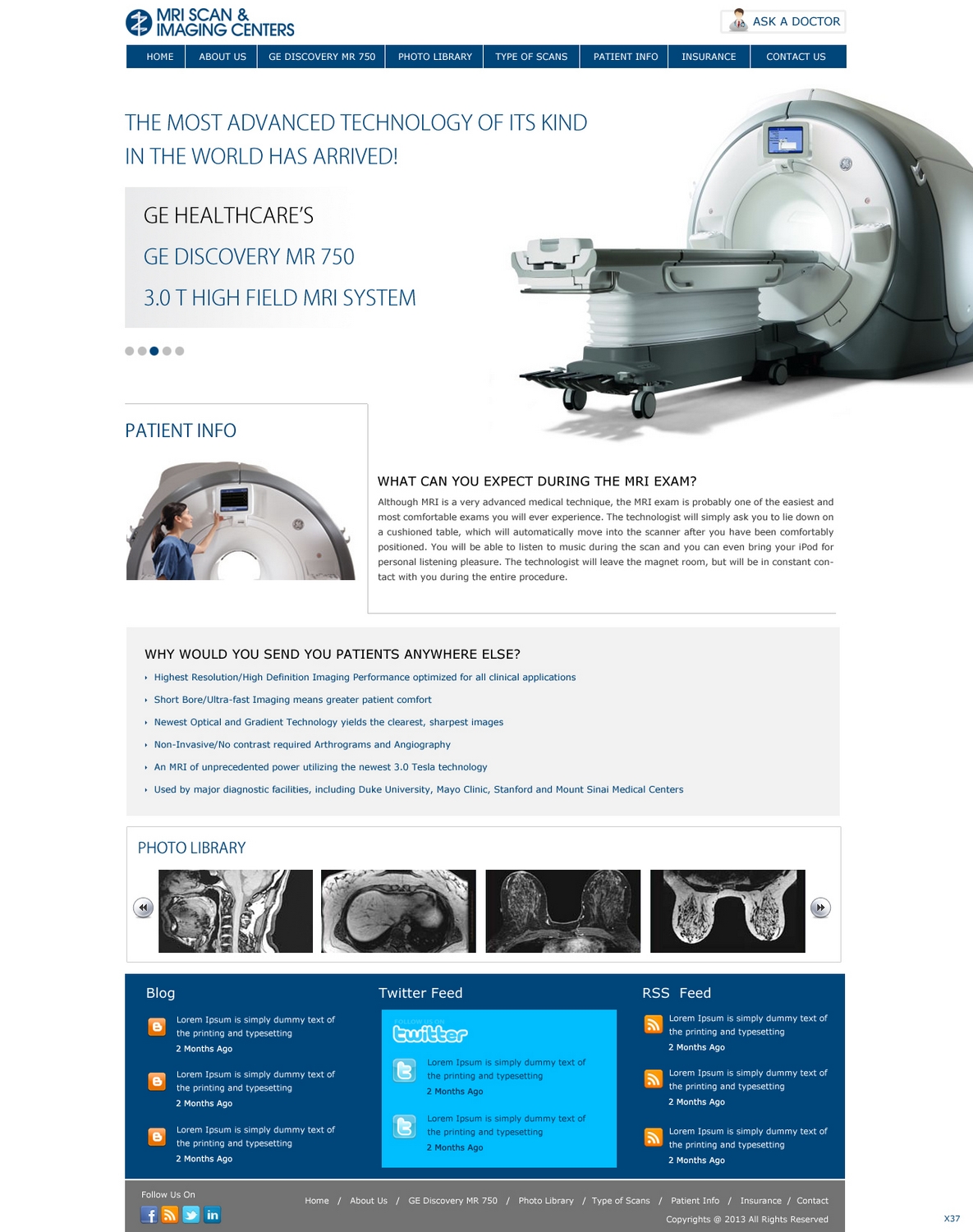 Web Design par pb pour MRI Scan Center | Design #1707153