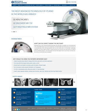 Web Design by pb for MRI Scan Center | Design: #1707153