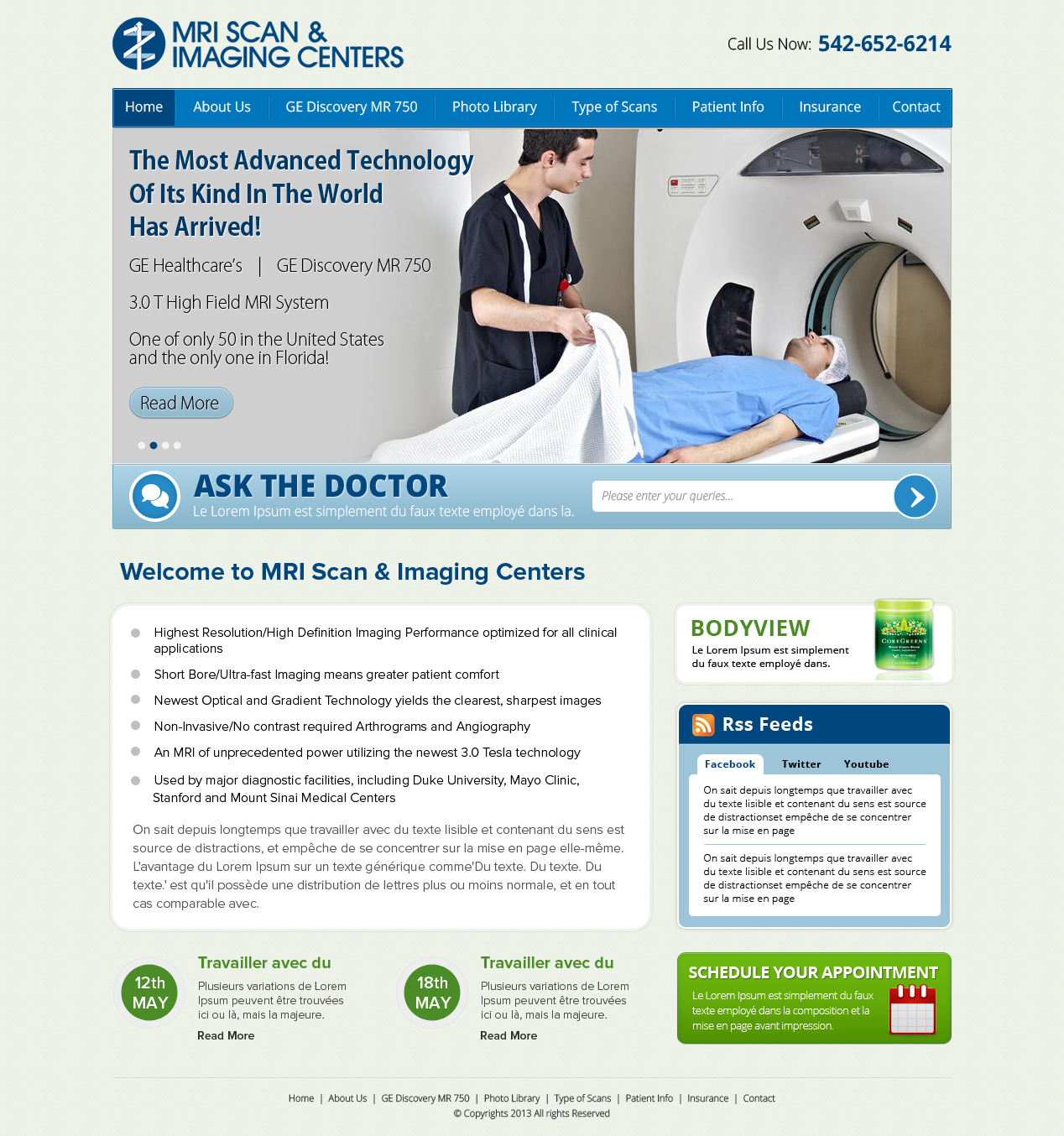 Web-Design von OM für MRI Scan Center | Design #1705005