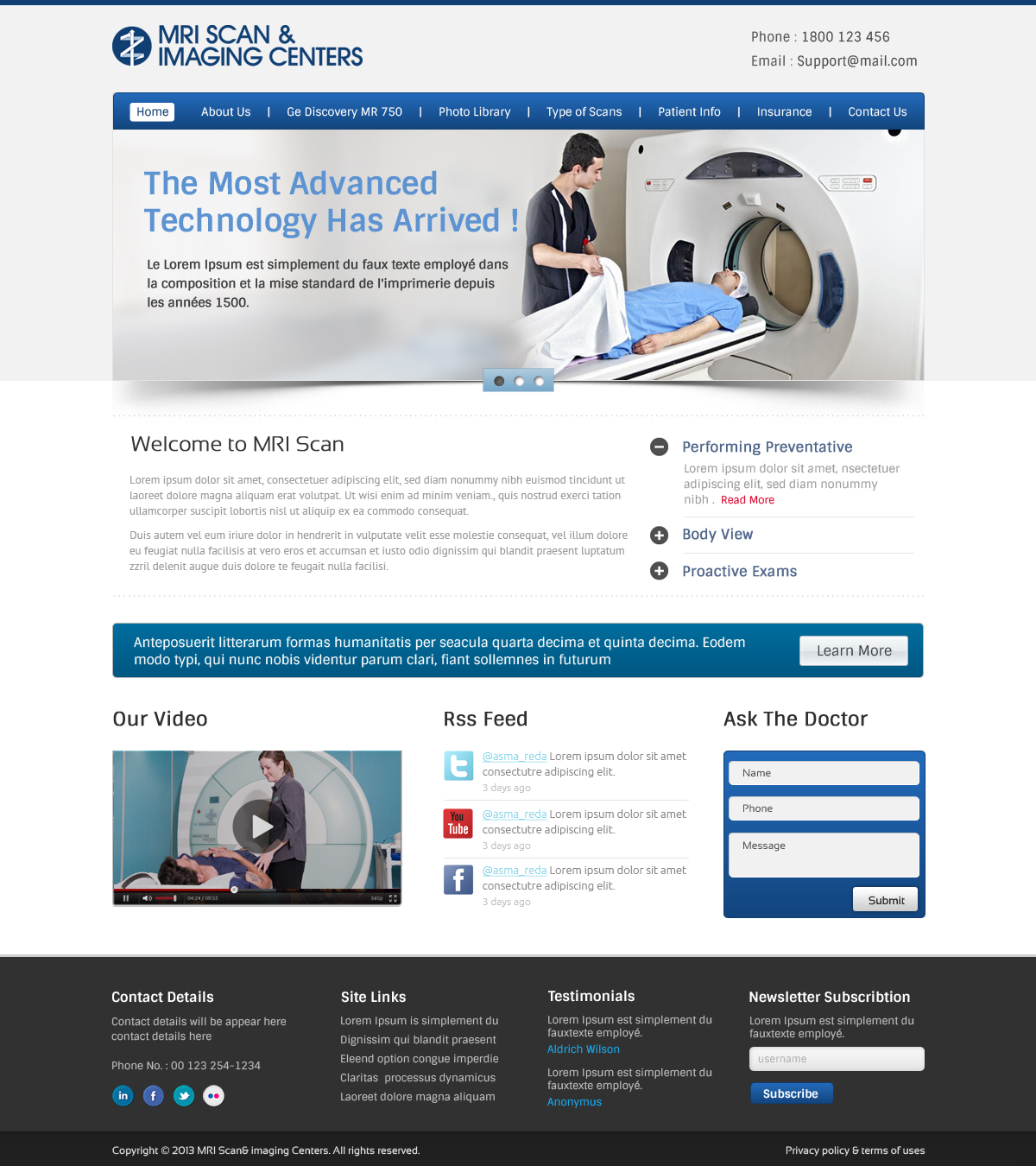Web Design par OM pour MRI Scan Center | Design #1705027
