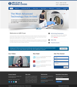 Web Design by OM for MRI Scan Center | Design: #1705027