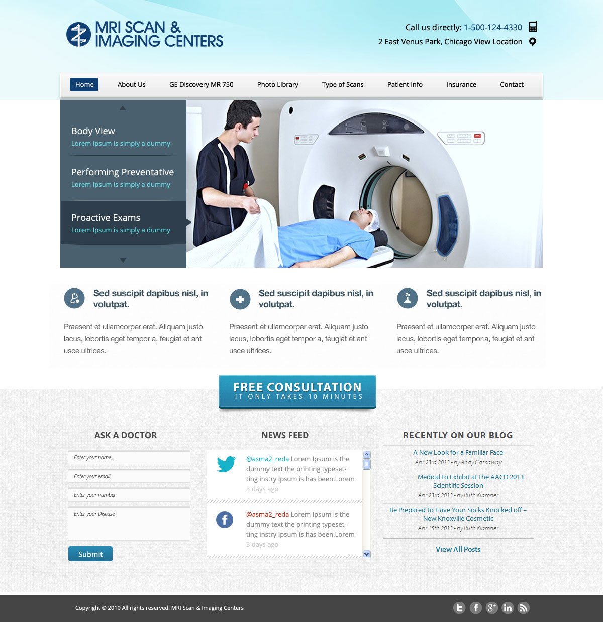 Web Design by OM for MRI Scan Center | Design #1723441