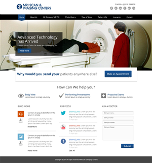 Web Design by OM for MRI Scan Center | Design: #1723443