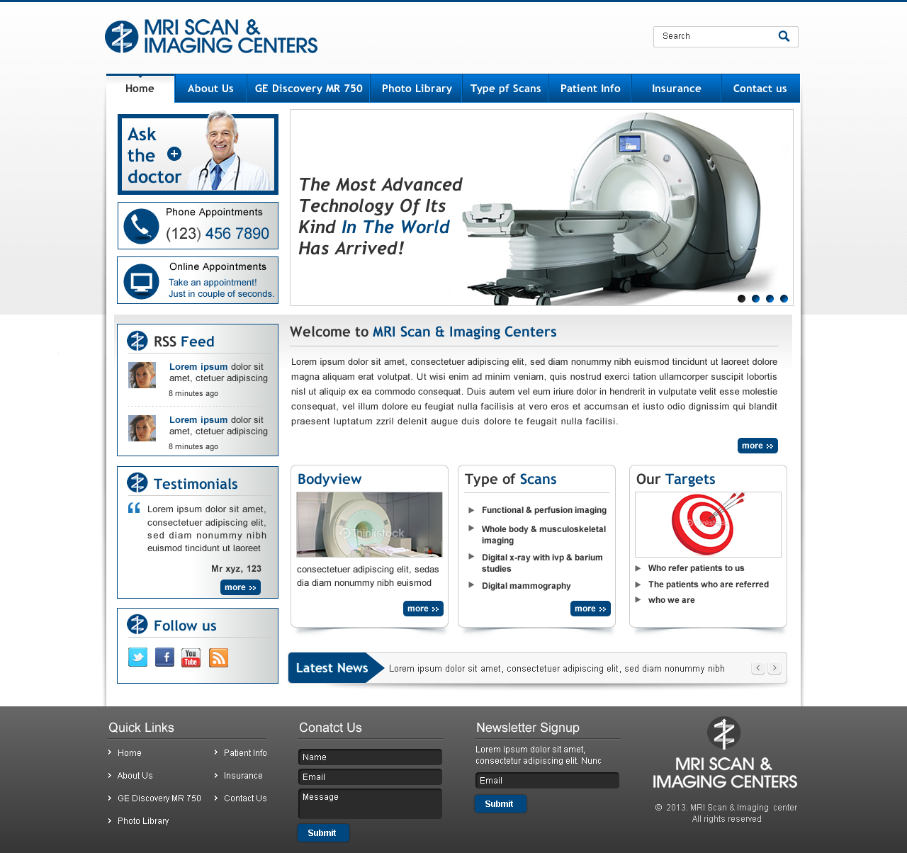 Web Design par Sbss pour MRI Scan Center | Design #1720655