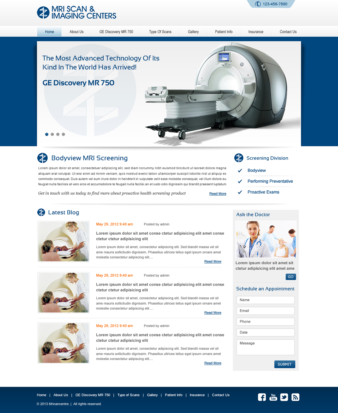 Web Design par Sbss pour MRI Scan Center | Design #1722575
