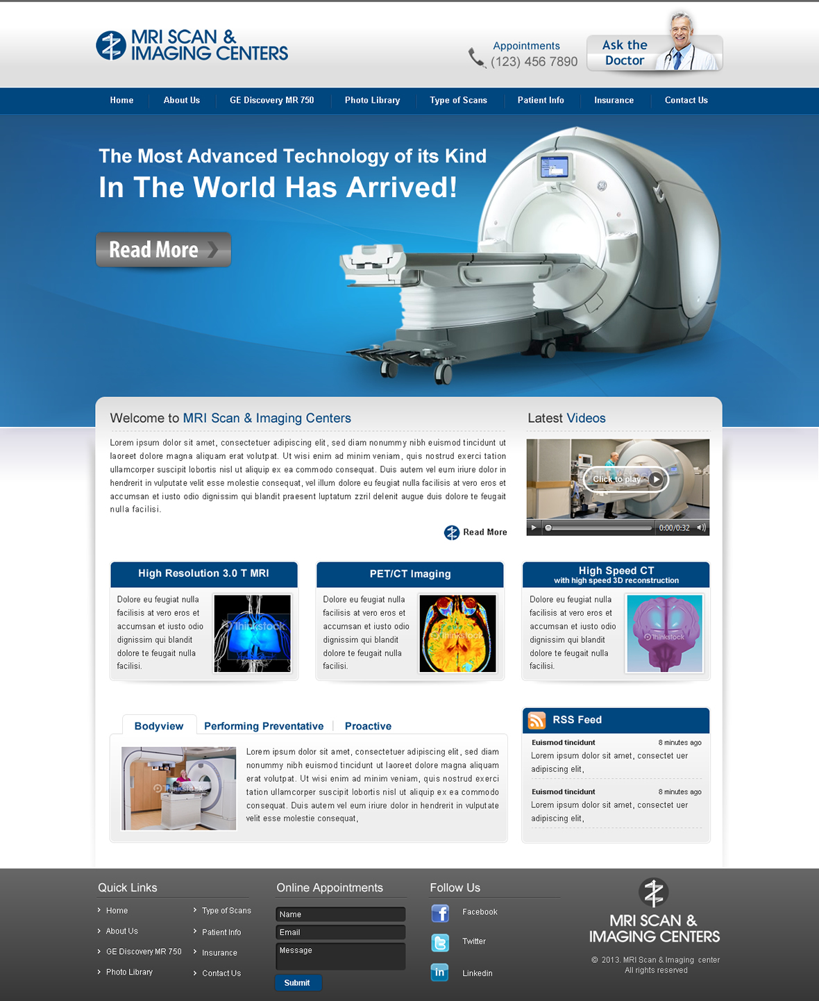 Web Design par Sbss pour MRI Scan Center | Design #1725078