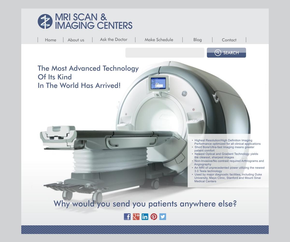 Web Design by barinix for MRI Scan Center | Design #1714015
