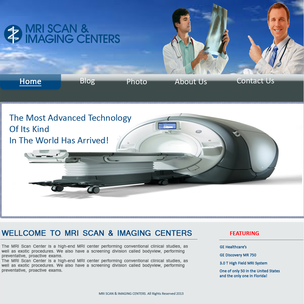 Diseño Web por Asad Ali para MRI Scan Center | Diseño #1722739