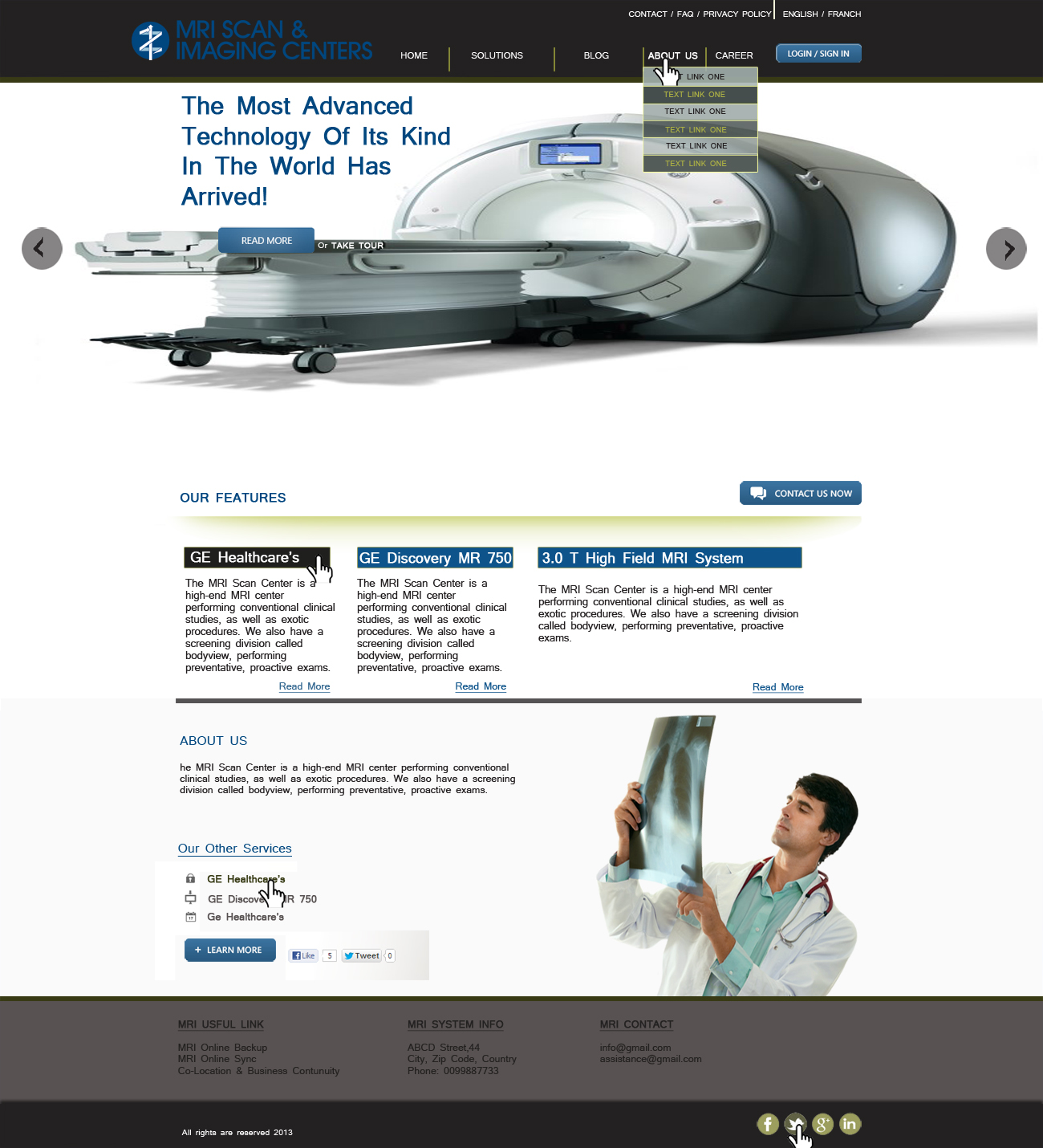 Web Design par Asad Ali pour MRI Scan Center | Design #1728418