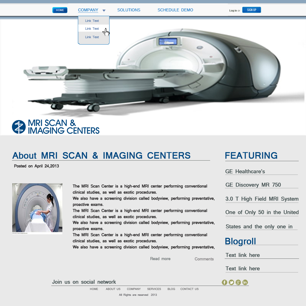 Diseño Web por Asad Ali para MRI Scan Center | Diseño #1728434