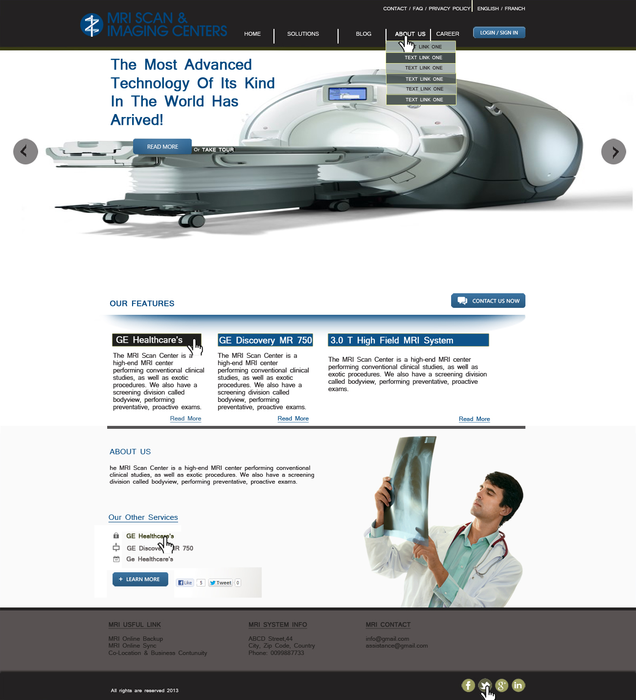 Web Design par Asad Ali pour MRI Scan Center | Design #1734320