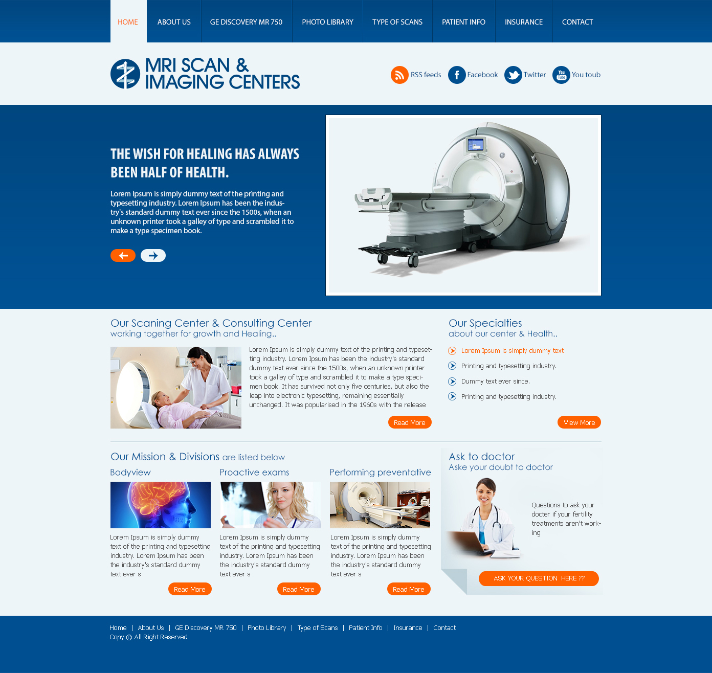 Web Design by DONE for MRI Scan Center | Design #1710991