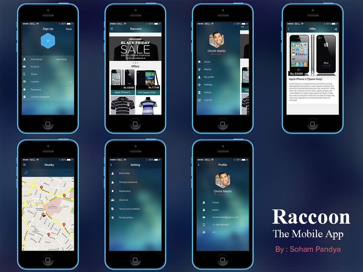 App Design by Soham Pandya for this project | Design #5163440