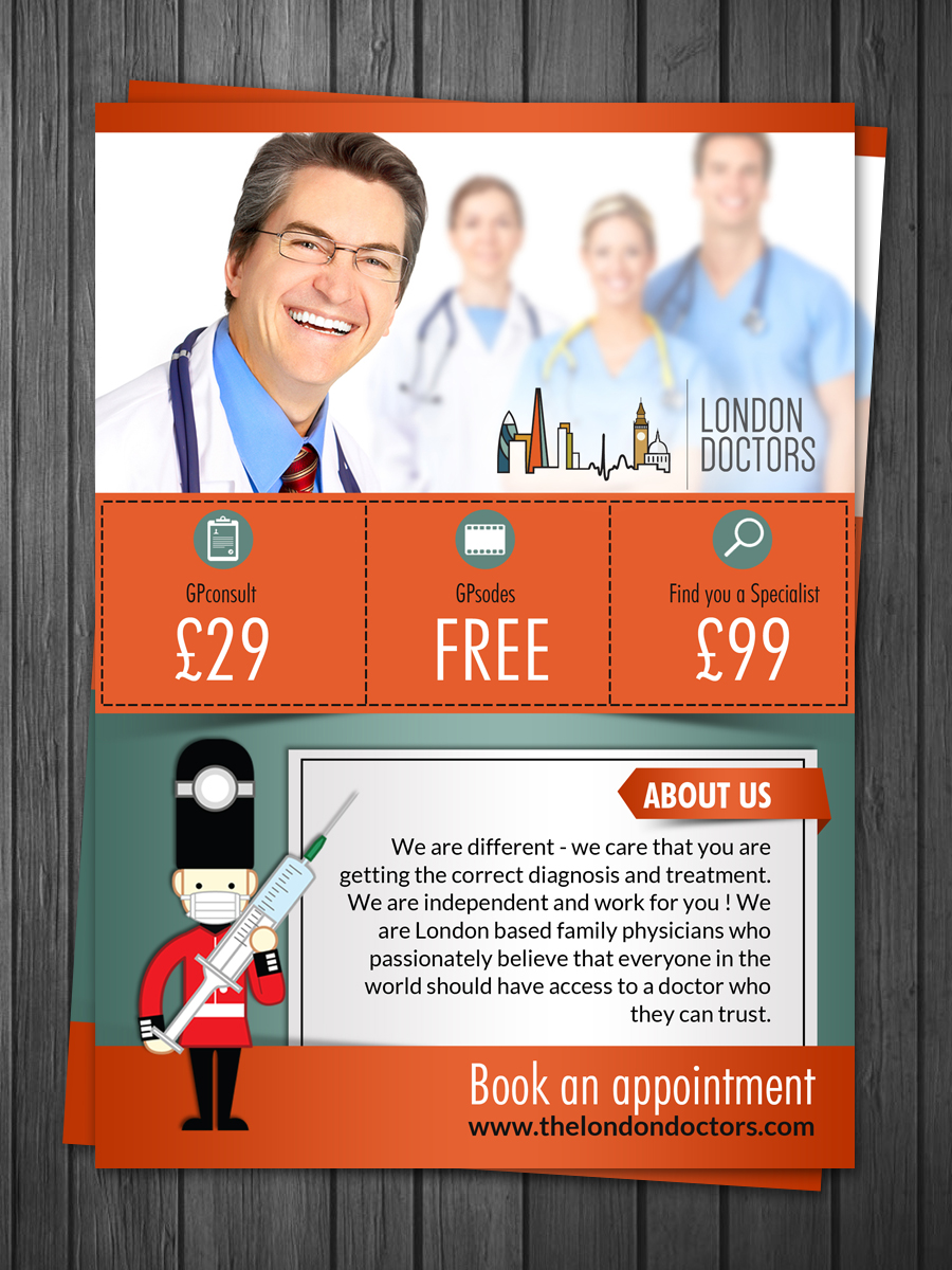 Design de Flyer par debdesign pour Desi Medics Limited | Design #5057321
