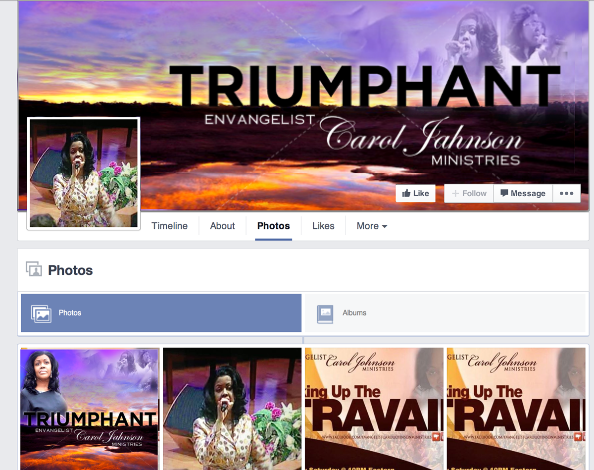 Facebook Design by DC Studio Design for Carol Johnson Ministires Inc. | Design #5086163
