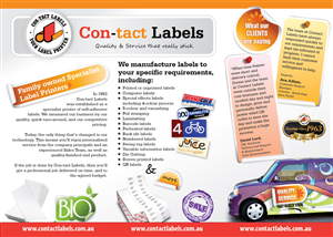 Modern design for Con-tact Labels A4 Flyer
