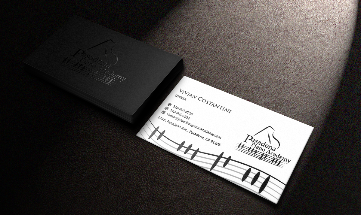 Visitenkarten-Design von MT für Pasadena Piano Academy | Design #5100231