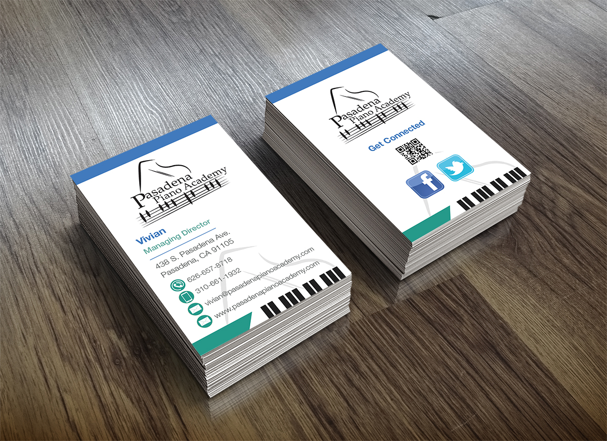 Business Card Design by pjw-design for Pasadena Piano Academy | Design #5078462
