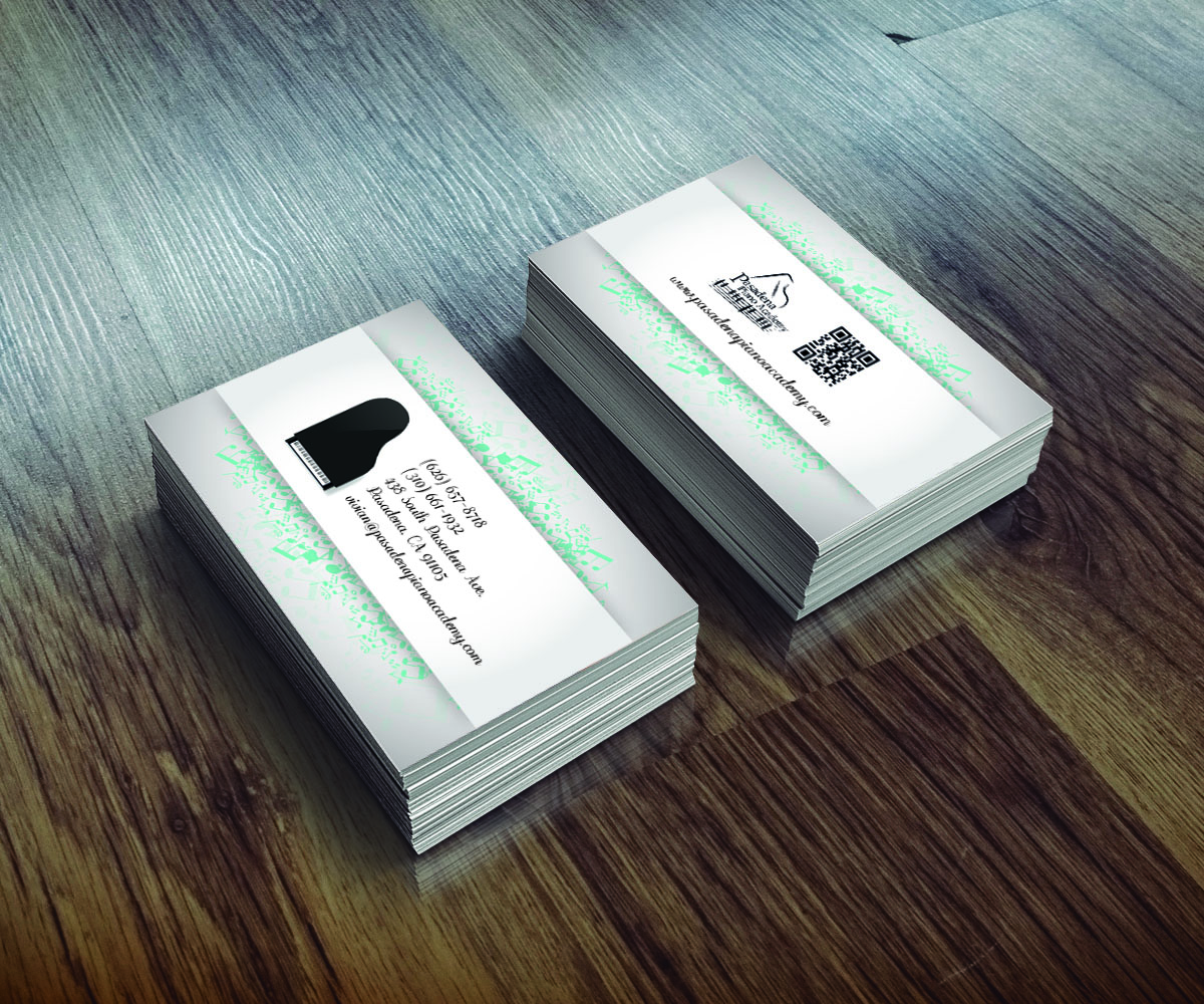 Business Card Design by R M for Pasadena Piano Academy | Design #5064487