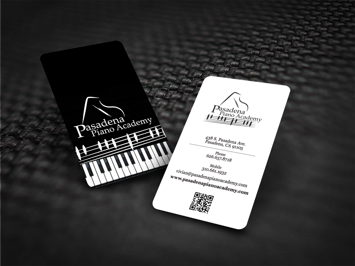 Business Card Design by diRtY.EMM for Pasadena Piano Academy | Design #5071109
