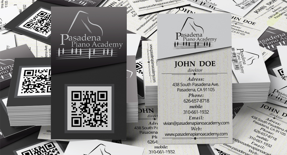 Visitenkarten-Design von IgorShcherbakov für Pasadena Piano Academy | Design #5071069