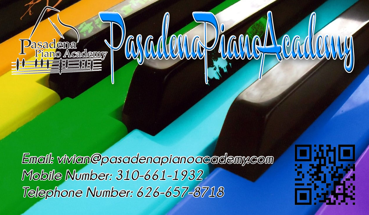 Visitenkarten-Design von FontStar für Pasadena Piano Academy | Design #5061498