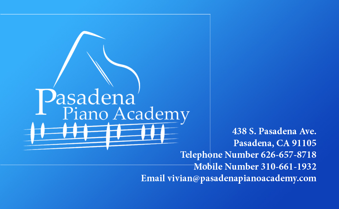 Business Card Design by David Winwood for Pasadena Piano Academy | Design #5108373