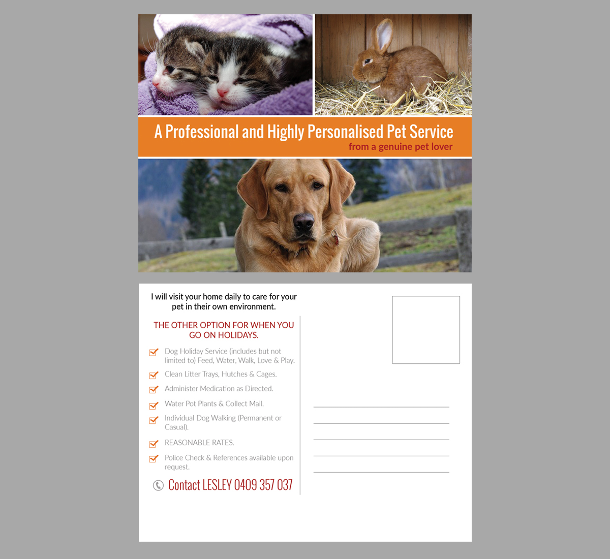 Postcard Design by Sourav Sen for this project | Design #5198694