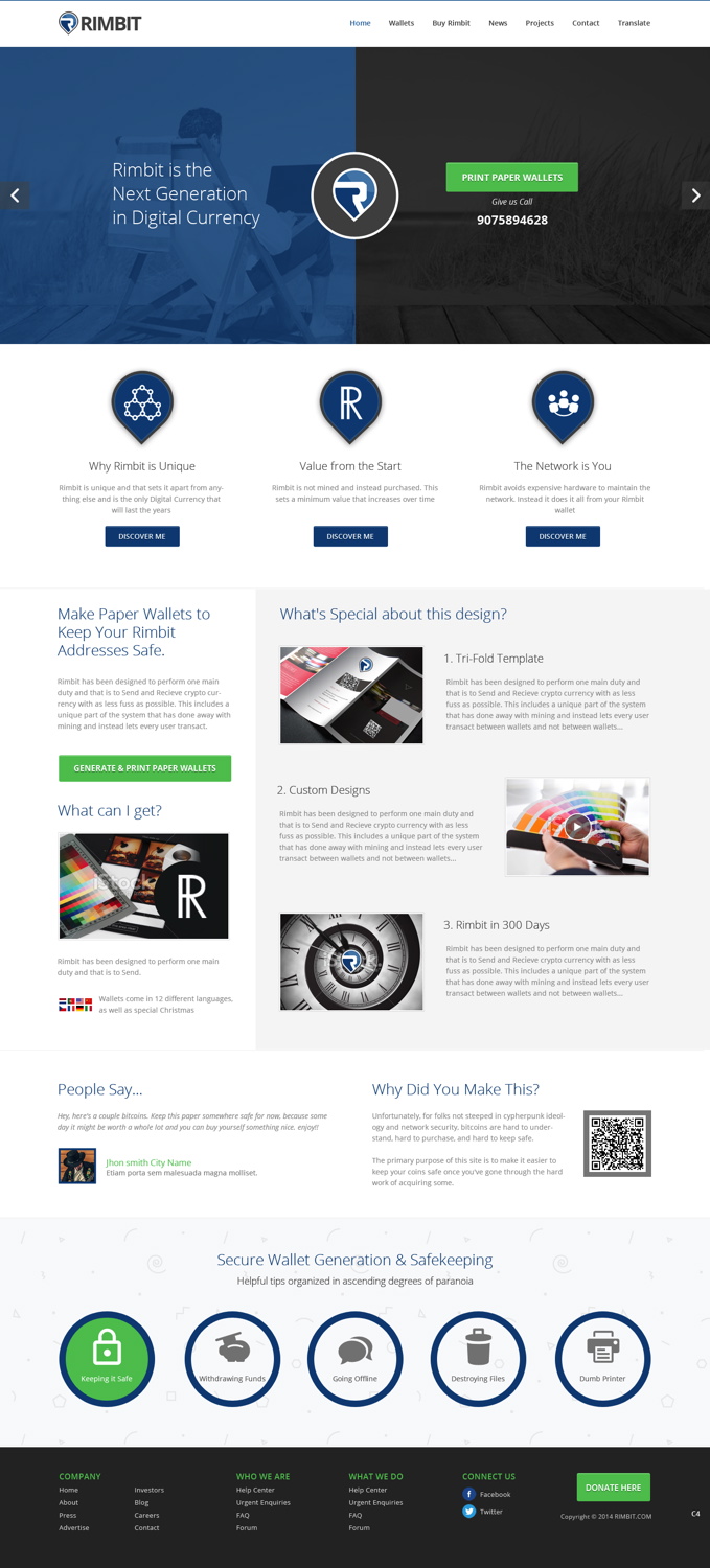 Web Design by pb for Rimbit | Design #5101121