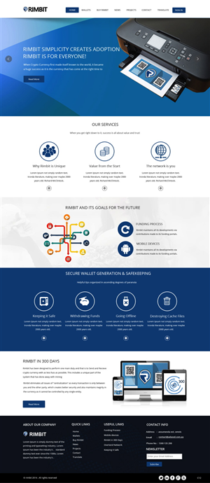 Web Design by pb for Rimbit | Design: #5101123