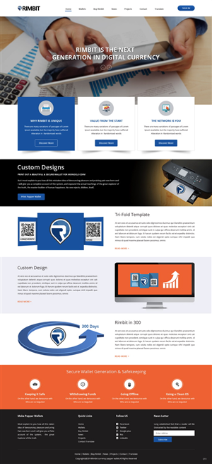 Web Design by pb for Rimbit | Design: #5101126