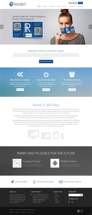 Web Design by pb for Rimbit | Design: #5101135