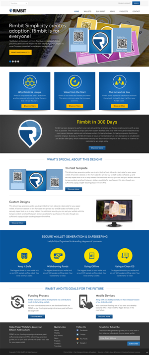 Web Design by pb for Rimbit | Design: #5106704