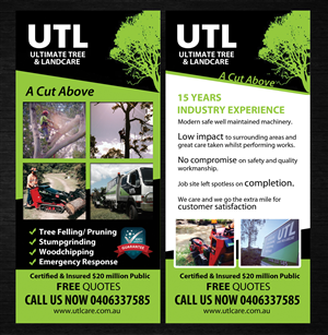 Flyer Design by uk for Ultimate Tree & Landcare | Design: #5069536