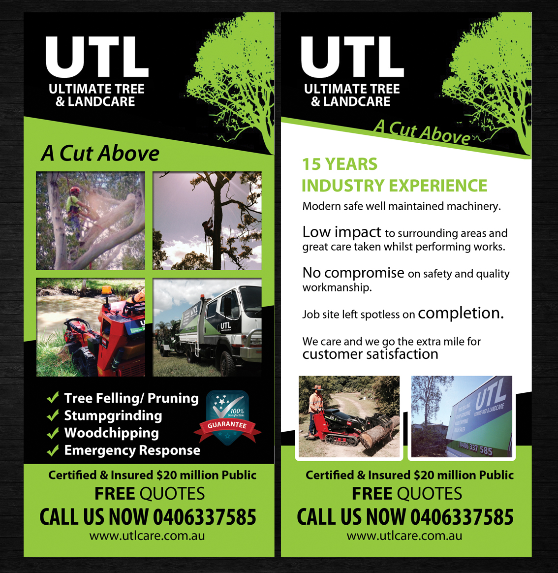 Diseño de Flyer por uk para Ultimate Tree & Landcare | Diseño #5069555