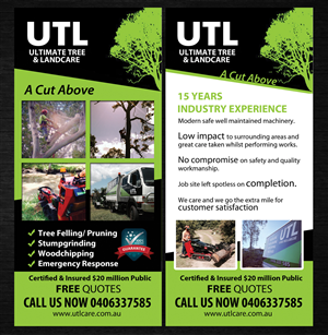 Flyer Design by uk for Ultimate Tree & Landcare | Design: #5069555