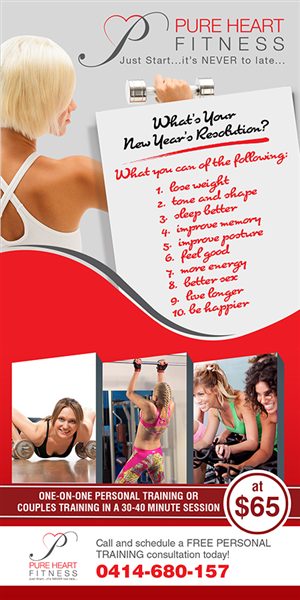 Flyer Design by vanillasky for Pure Heart Fitness | Design: #5077620