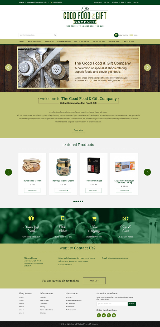Web Design by Expert Designer for The Good Food & Gift Company Ltd | Design #6157375