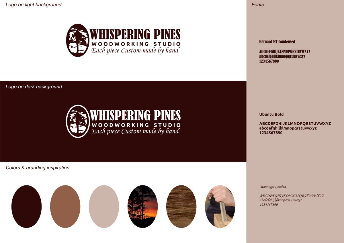 Logo Design by Amduat Design for Whispering Pines Studio | Design #5099750