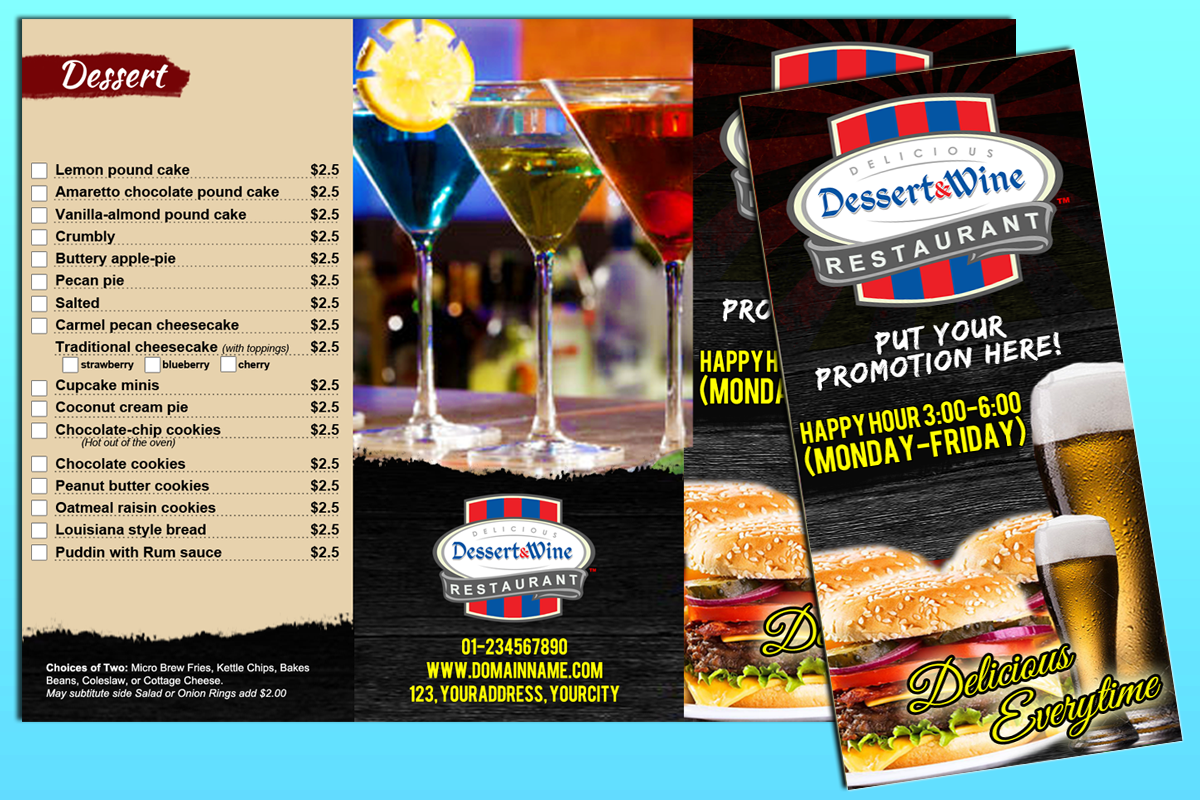 Menu Design by MDesigns ™ for this project | Design #5167228