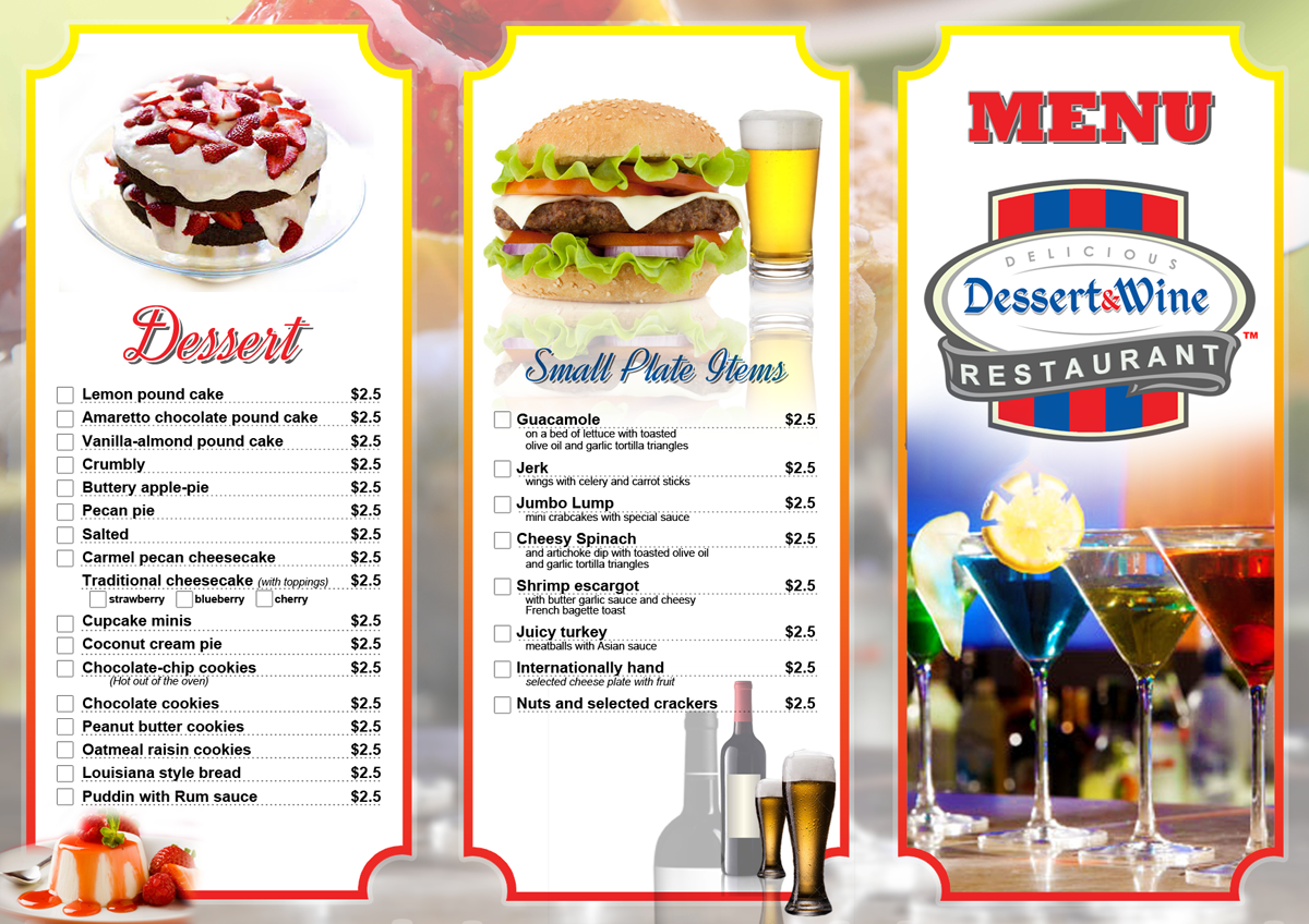 Menü-Design von MDesigns ™ für dieses Projekt | Design #5167238