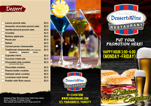 Menu Design by MDesigns ™ for this project | Design: #5167546