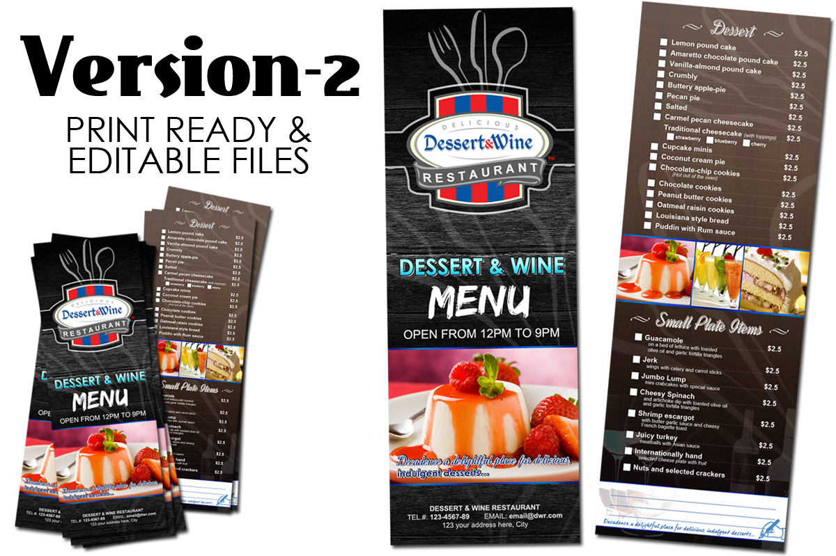 Menu Design by MDesigns ™ for this project | Design #5200534