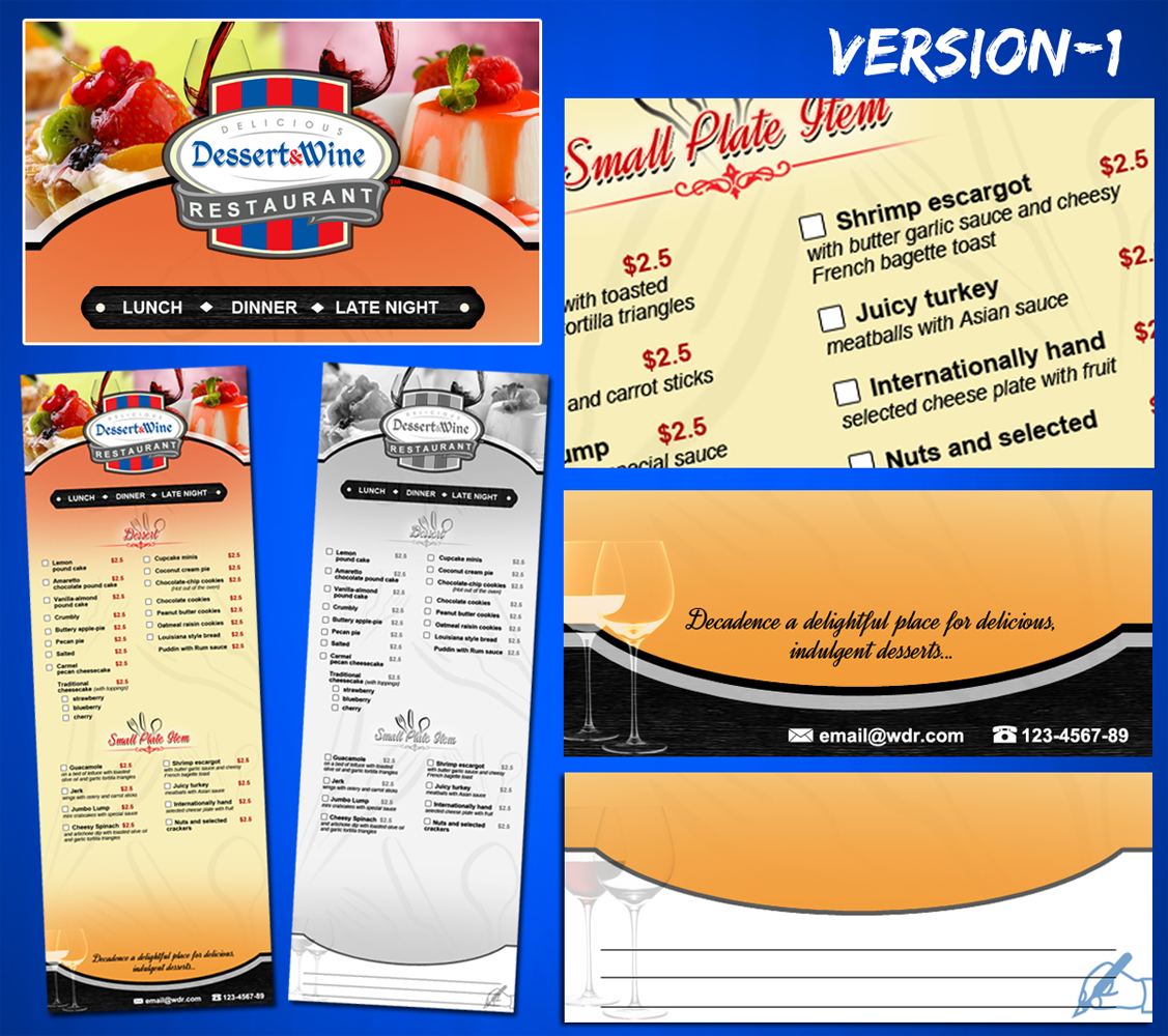 Menu Design by MDesigns ™ for this project | Design #5200568