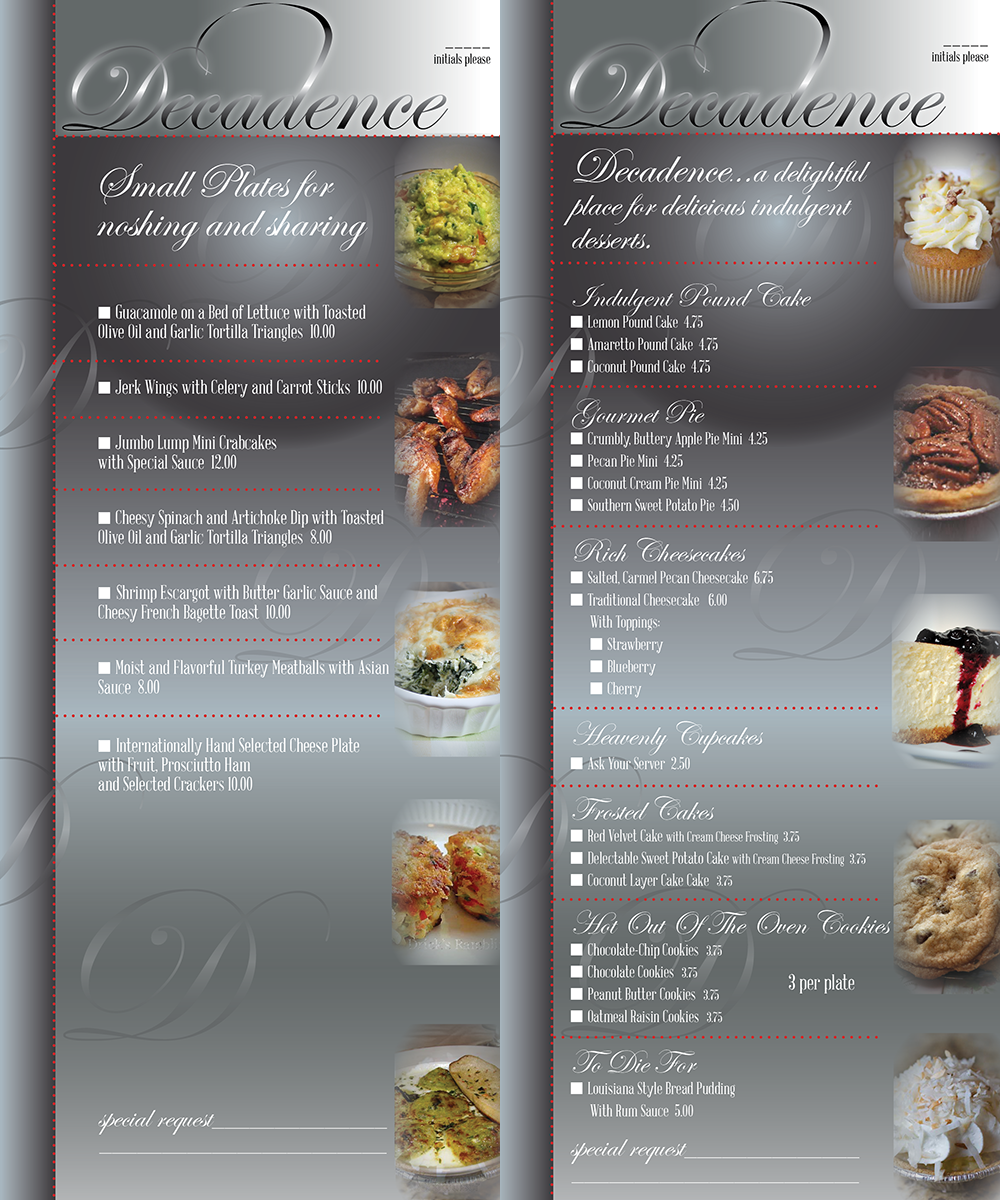 Design de Menu par iD_intelligentDesign pour ce projet | Design #5246859