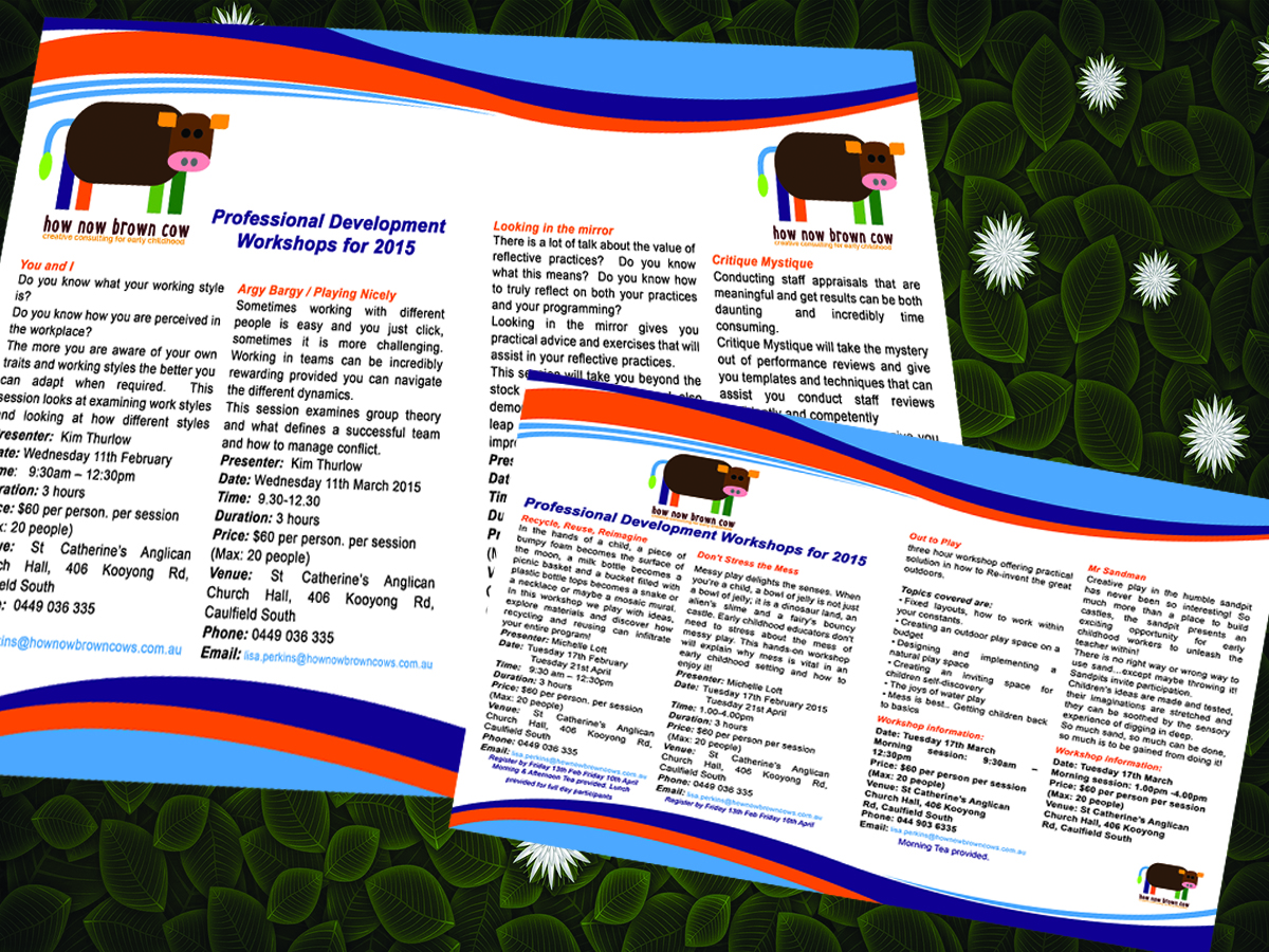 Brochure Design by razamustafaa for How Now Brown Cow | Design #5106634