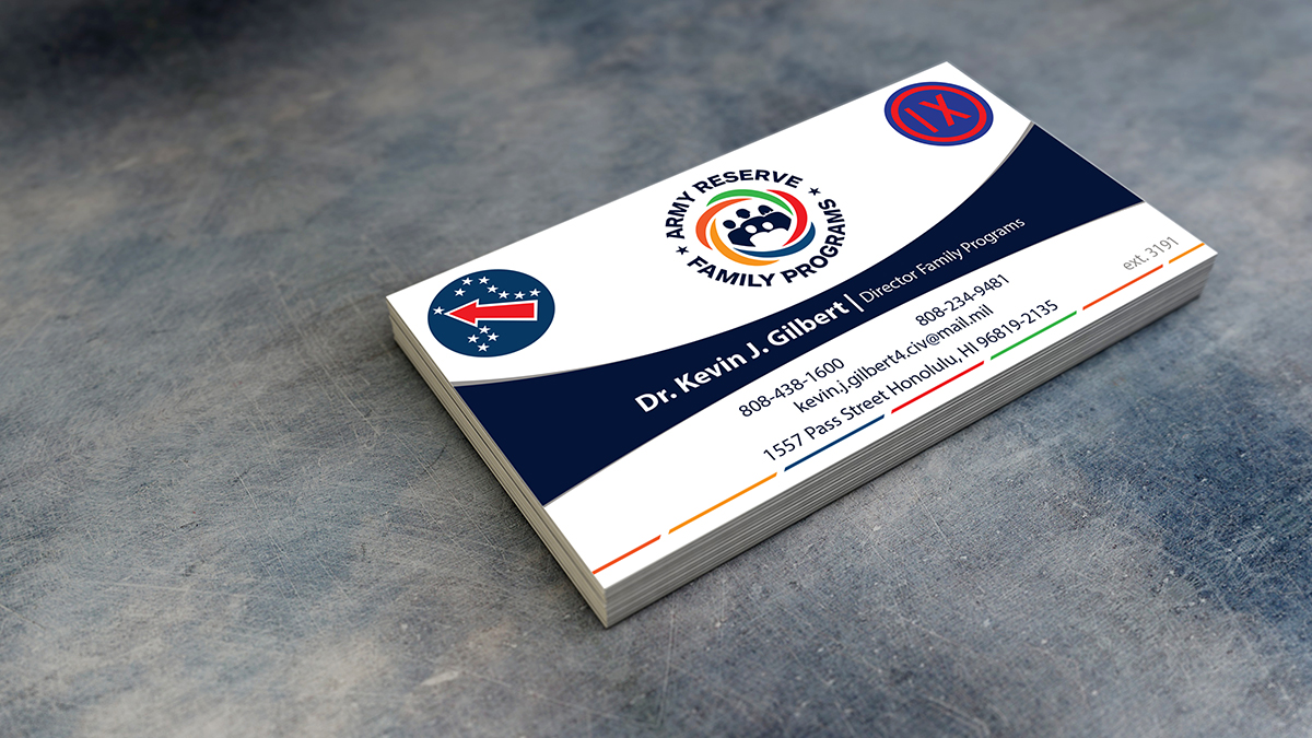 Business Card Design by MT for 9th Mission Support Command, US Army Pacific | Design #5127460
