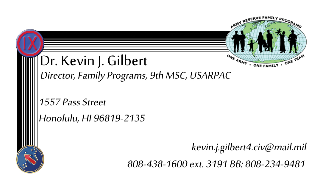 Business Card Design by qsleonard for 9th Mission Support Command, US Army Pacific | Design #5070833