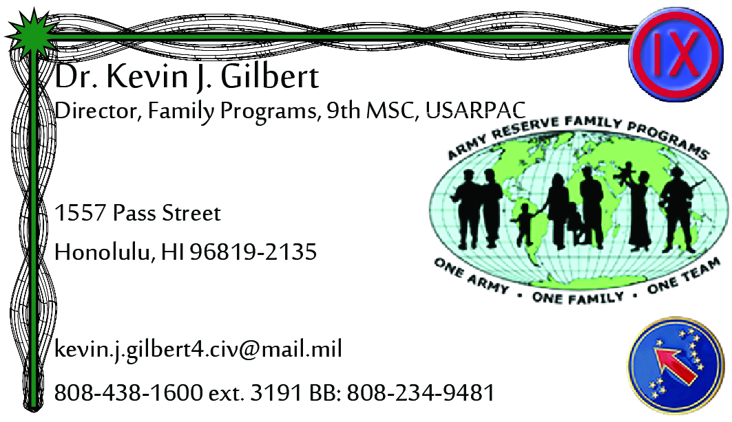 Visitenkarten-Design von qsleonard für 9th Mission Support Command, US Army Pacific | Design #5076130