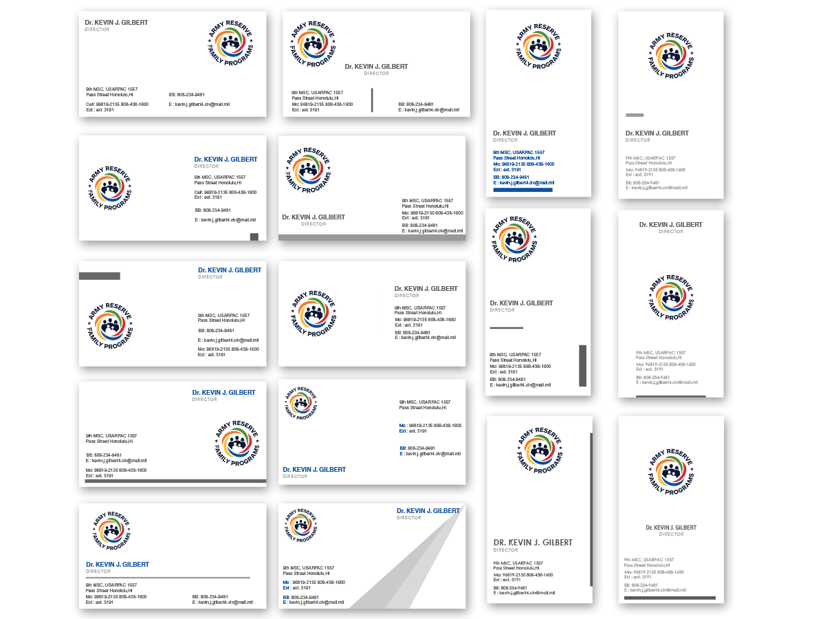 Business Card Design by DESIGN ZONE for 9th Mission Support Command, US Army Pacific | Design #5088295